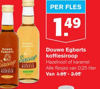 Douwe Egberts   koffiesiroop folder aanbieding bij  Hoogvliet - details