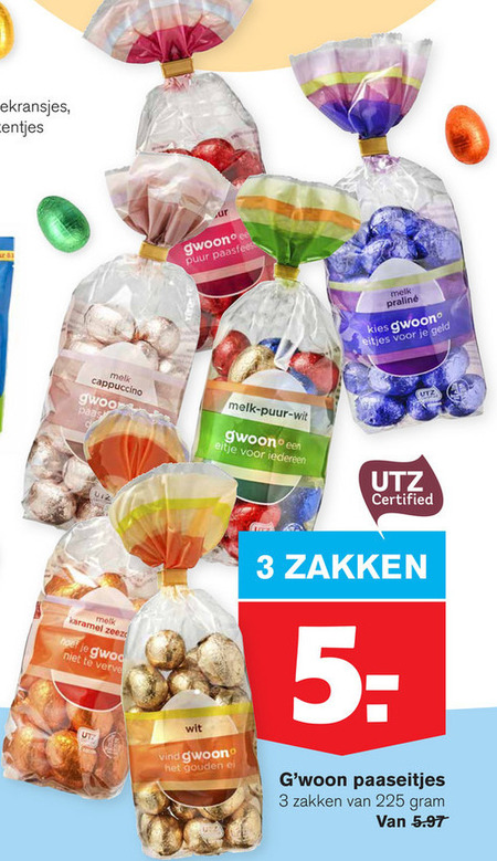 Gwoon   paaseitjes folder aanbieding bij  Hoogvliet - details