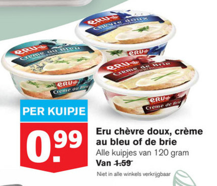 Eru   brie, geitenkaas folder aanbieding bij  Hoogvliet - details