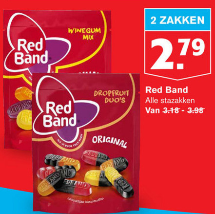 Red Band   winegums, snoep folder aanbieding bij  Hoogvliet - details