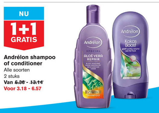 Andrelon   conditioner, shampoo folder aanbieding bij  Hoogvliet - details