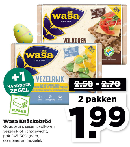 Wasa   knackebrod folder aanbieding bij  Plus - details