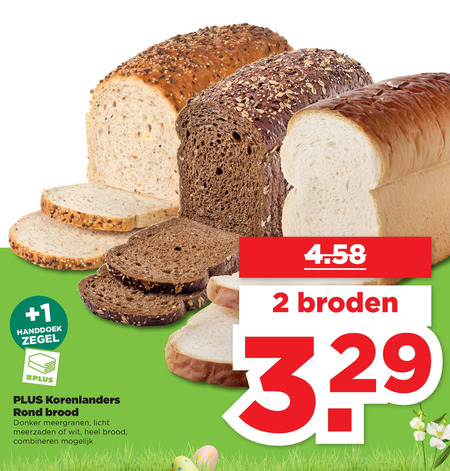 Korenlanders   brood folder aanbieding bij  Plus - details