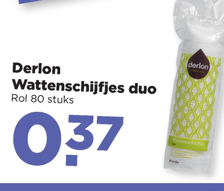 Derlon   wattenschijfjes folder aanbieding bij  Plus - details