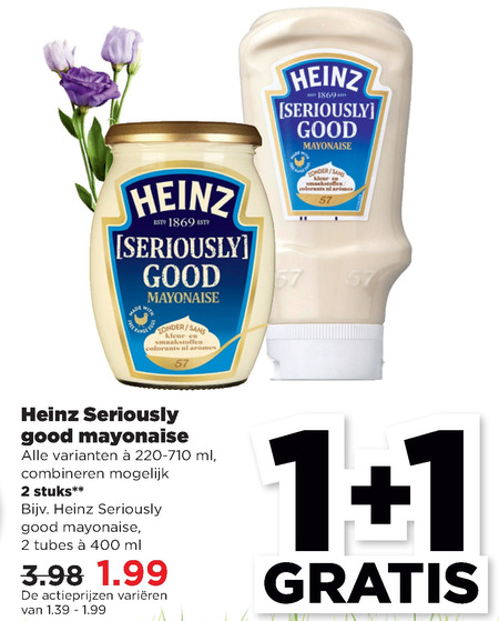 Heinz   mayonaise folder aanbieding bij  Plus - details