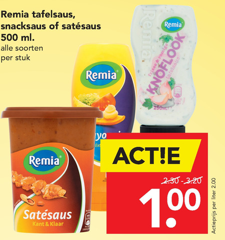 Remia   snacksaus, satesaus folder aanbieding bij  Deen - details