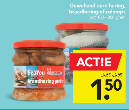 Ouwehand   rolmops, haring folder aanbieding bij  Deen - details