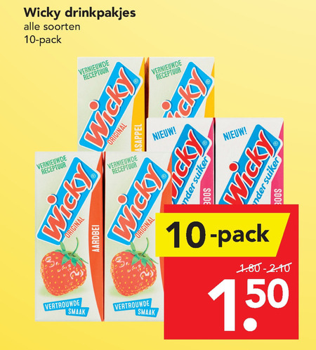 Wicky   fruitdrank folder aanbieding bij  Deen - details