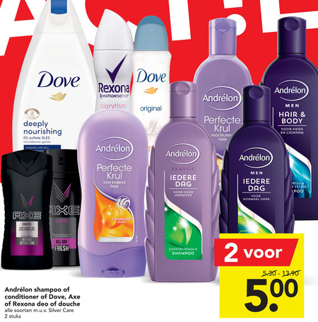 Rexona   conditioner, deodorant folder aanbieding bij  Deen - details