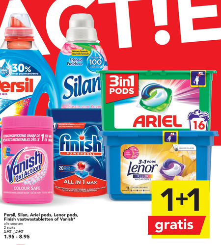 Finish   wasmiddel, vlekkenverwijderaar folder aanbieding bij  Deen - details