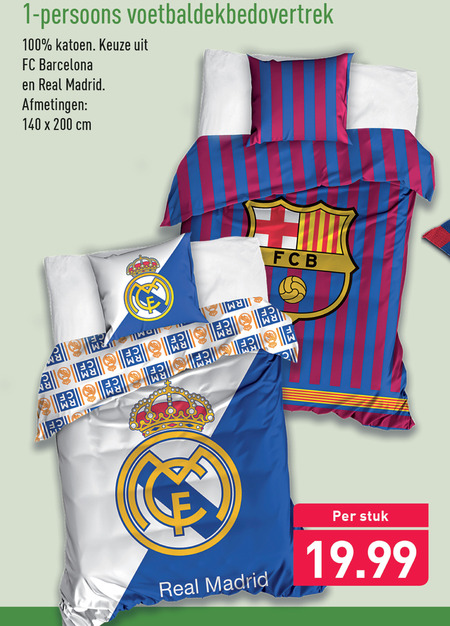 FC Barcelona   kinderdekbedovertrek folder aanbieding bij  Aldi - details