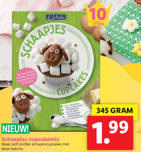 Belbake   cupcakemix folder aanbieding bij  Lidl - details