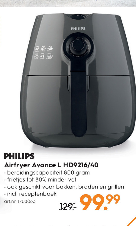 Philips   friteuse folder aanbieding bij  Blokker - details