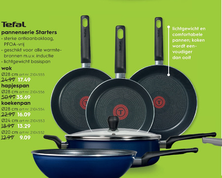 Tefal   hapjespan, koekenpan folder aanbieding bij  Blokker - details