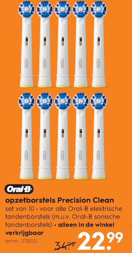 Braun Oral-B   opzetborstel folder aanbieding bij  Blokker - details