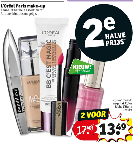 L Oreal   mascara, oogschaduw folder aanbieding bij  Kruidvat - details