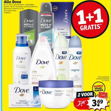 Dove   bodylotion, shampoo folder aanbieding bij  Kruidvat - details