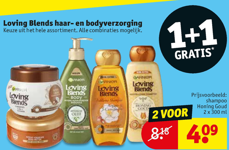 Garnier Loving Blends   conditioner, shampoo folder aanbieding bij  Kruidvat - details