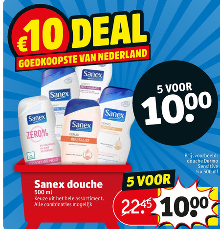 Sanex   douchegel folder aanbieding bij  Kruidvat - details