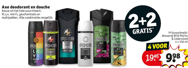 Axe   deodorant, douchegel folder aanbieding bij  Kruidvat - details