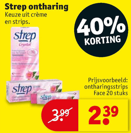 Strep   ontharingsstrips, ontharing folder aanbieding bij  Kruidvat - details