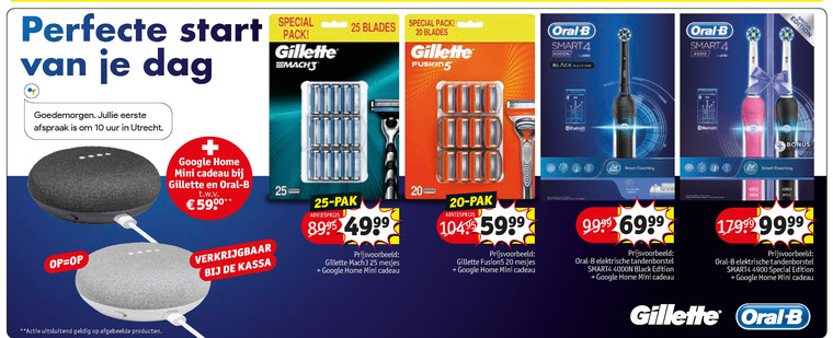 Gillette   electrische tandenborstel, scheermesjes folder aanbieding bij  Kruidvat - details