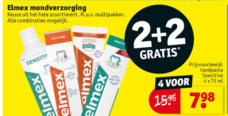 Elmex   tandenborstel, tandpasta folder aanbieding bij  Kruidvat - details