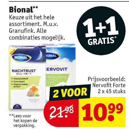 Bional   voedingssupplement folder aanbieding bij  Kruidvat - details