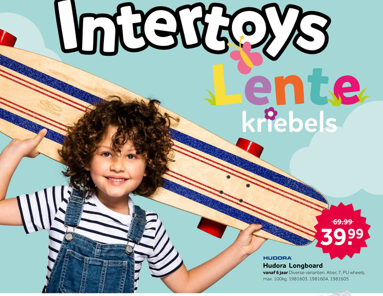 Hudora   skateboard folder aanbieding bij  Intertoys - details