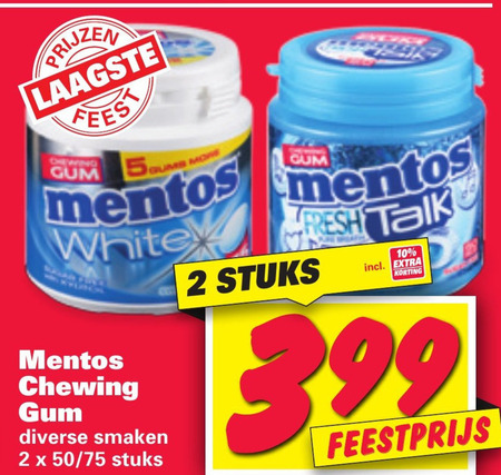 Mentos   kauwgom folder aanbieding bij  Nettorama - details