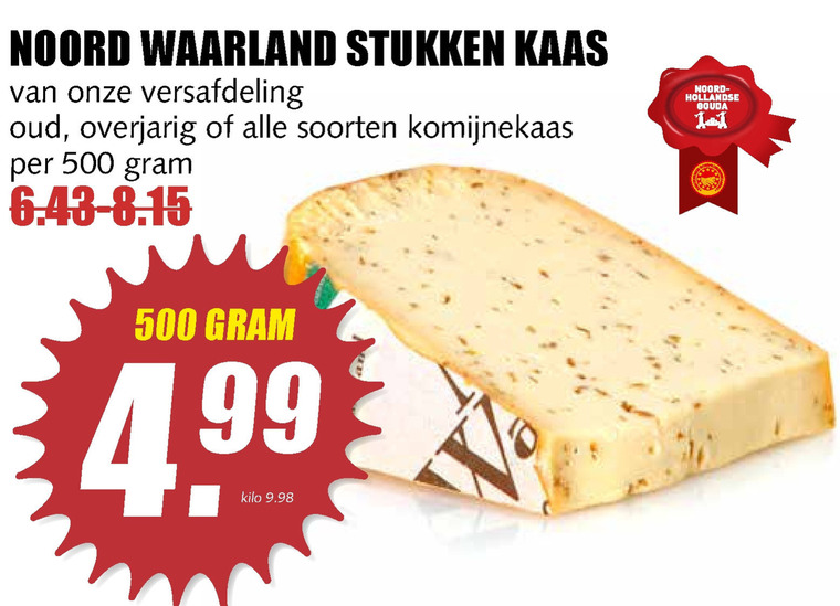 Noord Waarland   kaas folder aanbieding bij  MCD Supermarkt Basis - details