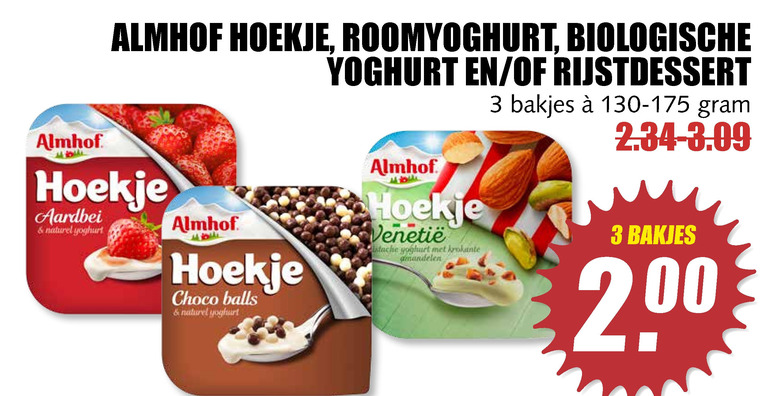 Almhof   vruchtenyoghurt, toetje folder aanbieding bij  MCD Supermarkt Basis - details