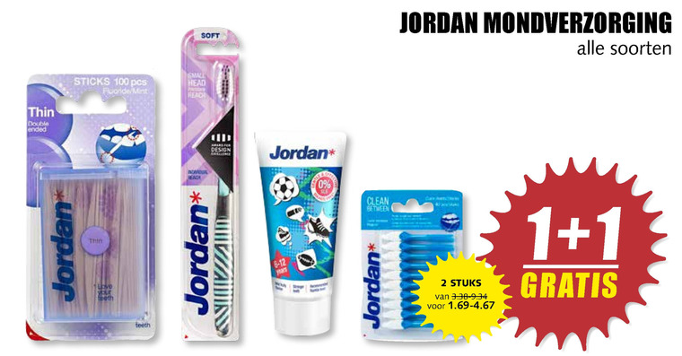 Jordan   tandenstokers, tandenborstel folder aanbieding bij  MCD Supermarkt Basis - details