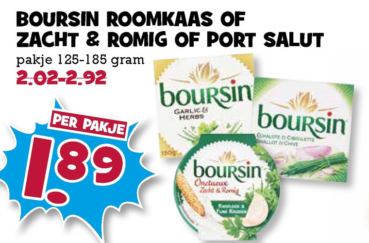 Boursin   buitenlandse kaas, roomkaas folder aanbieding bij  Boons Markt - details