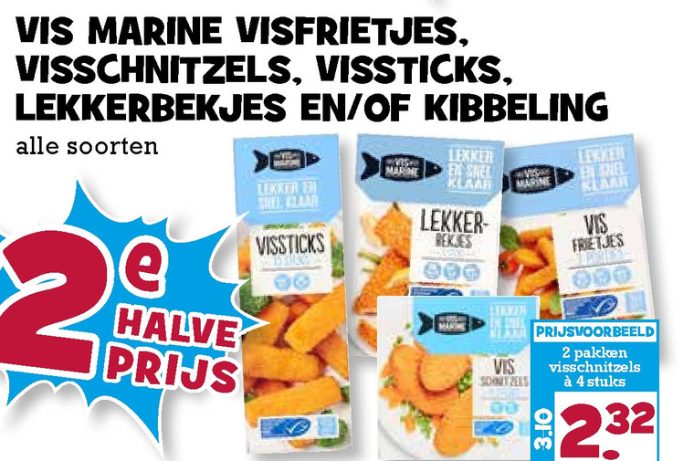 Vis Marine   vissticks, visschnitzel folder aanbieding bij  Boons Markt - details