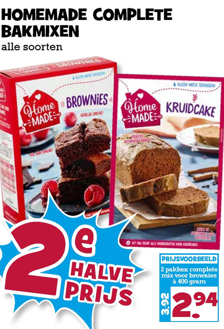 Homemade   cakemix, bakmix folder aanbieding bij  Boons Markt - details