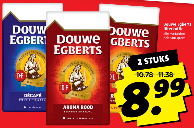 Douwe Egberts   koffie folder aanbieding bij  Boni - details