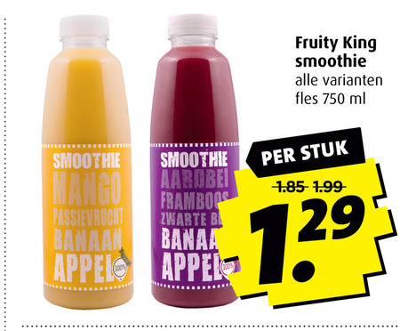 Fruity King   fruitsmoothie folder aanbieding bij  Boni - details