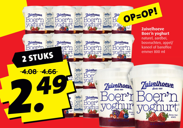 Zuivelhoeve   vruchtenyoghurt folder aanbieding bij  Boni - details