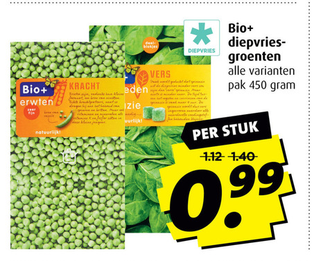 Bio Plus   diepvriesgroente folder aanbieding bij  Boni - details