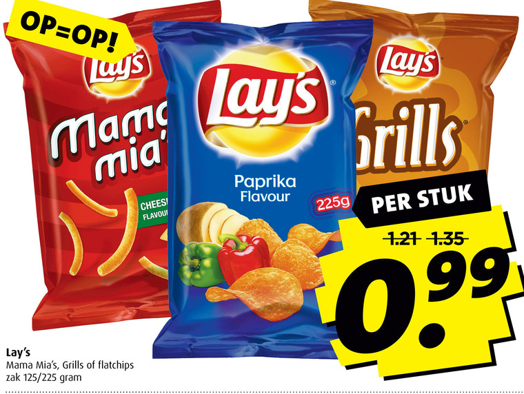 Lays   zoutje, chips folder aanbieding bij  Boni - details