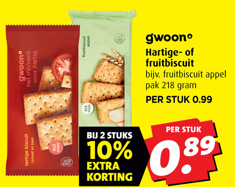 Gwoon   fruitbiscuit folder aanbieding bij  Boni - details