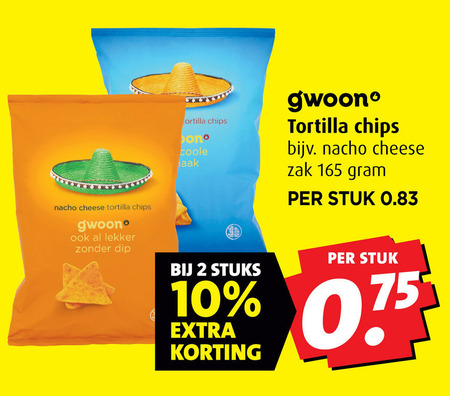 Gwoon   chips folder aanbieding bij  Boni - details