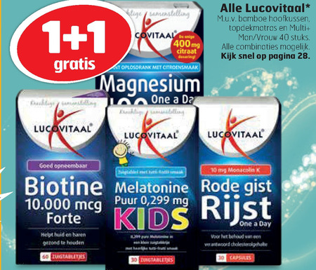 Lucovitaal   voedingssupplement folder aanbieding bij  Trekpleister - details