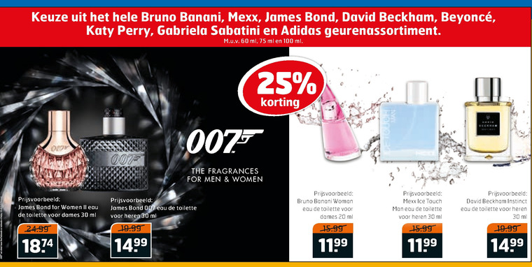 James Bond   eau de toilette folder aanbieding bij  Trekpleister - details