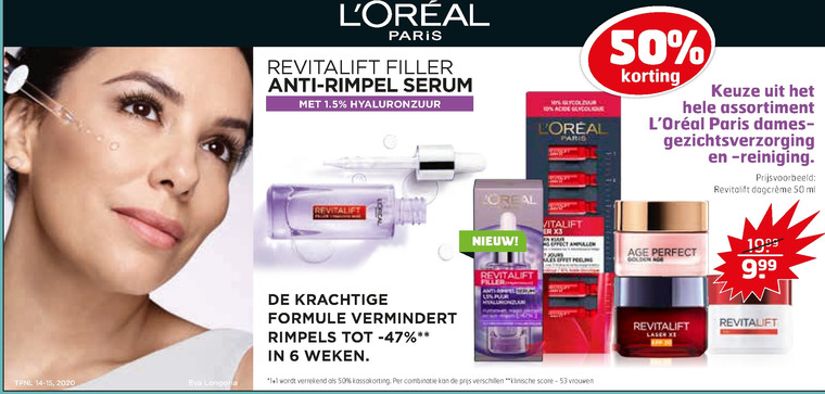 L Oreal   gezichtsverzorging, dagcreme folder aanbieding bij  Trekpleister - details