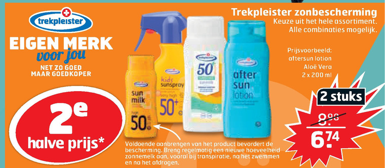 Trekpleister Huismerk   zonnebrandolie, aftersun folder aanbieding bij  Trekpleister - details