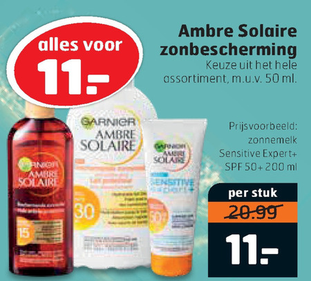 Ambre Solaire   aftersun, zonnebrandolie folder aanbieding bij  Trekpleister - details