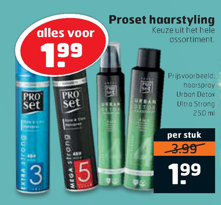 ProSet   hairspray folder aanbieding bij  Trekpleister - details