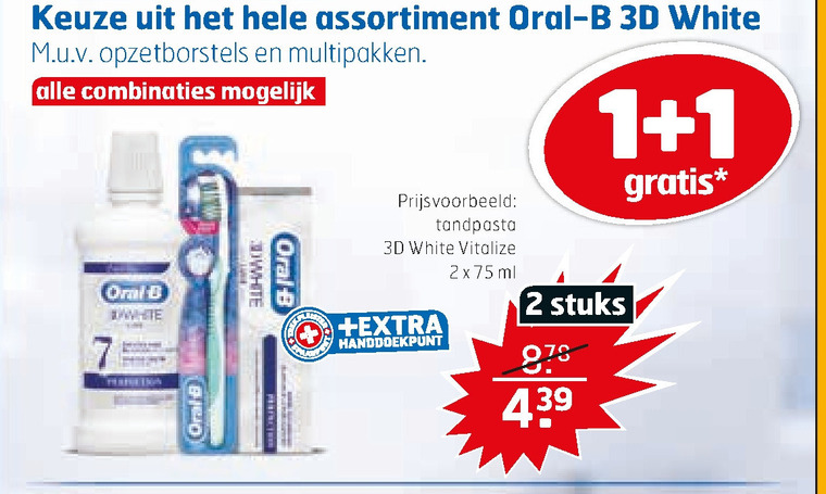Oral-B   tandenborstel, tandpasta folder aanbieding bij  Trekpleister - details